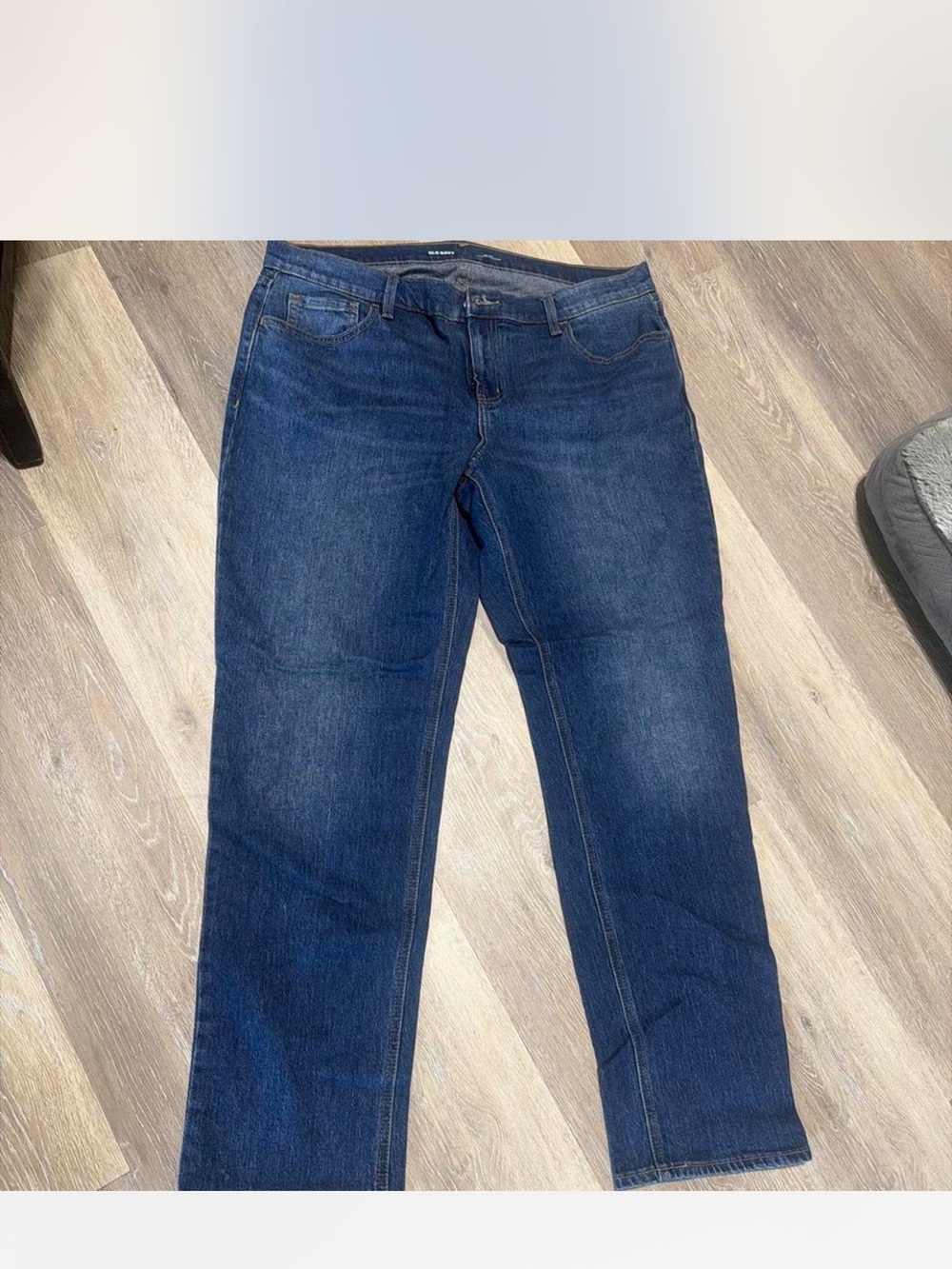 Size 14 Old Navy Classic Dark Blue Women’s Jeans - Mid Rise Boyfriend